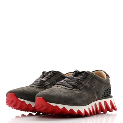 Christian Louboutin Suede Calfskin Men's Loubishark Sneakers 42.5 Ombre
