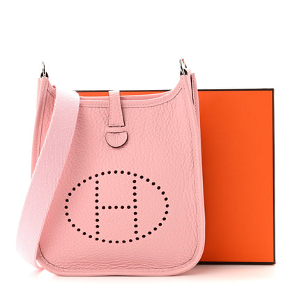 Taurillon Clemence Evelyne Tpm Rose Saku Handbag