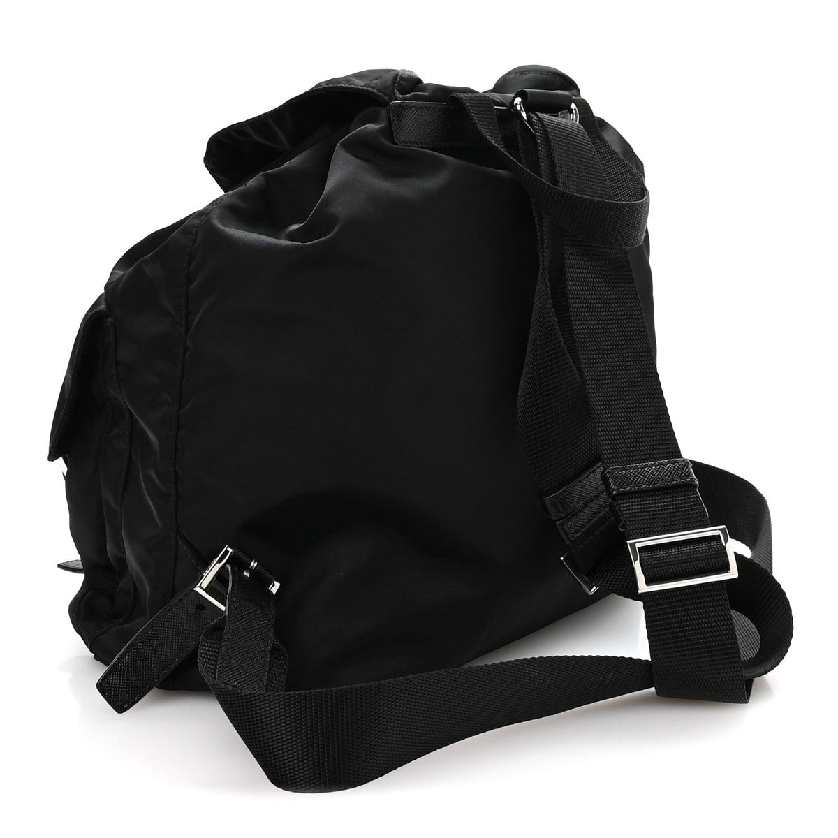 Medium Nylon Backpack - Black