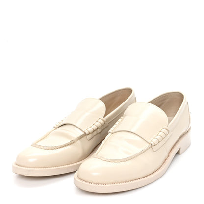 Chanel Shiny Calfskin Logo Women's Loafers