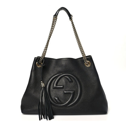 Medium Calfskin Shoulder Bag - Black