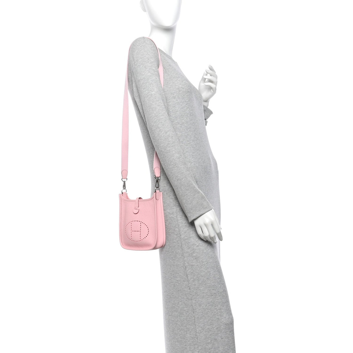 Taurillon Clemence Evelyne Tpm Rose Saku Handbag