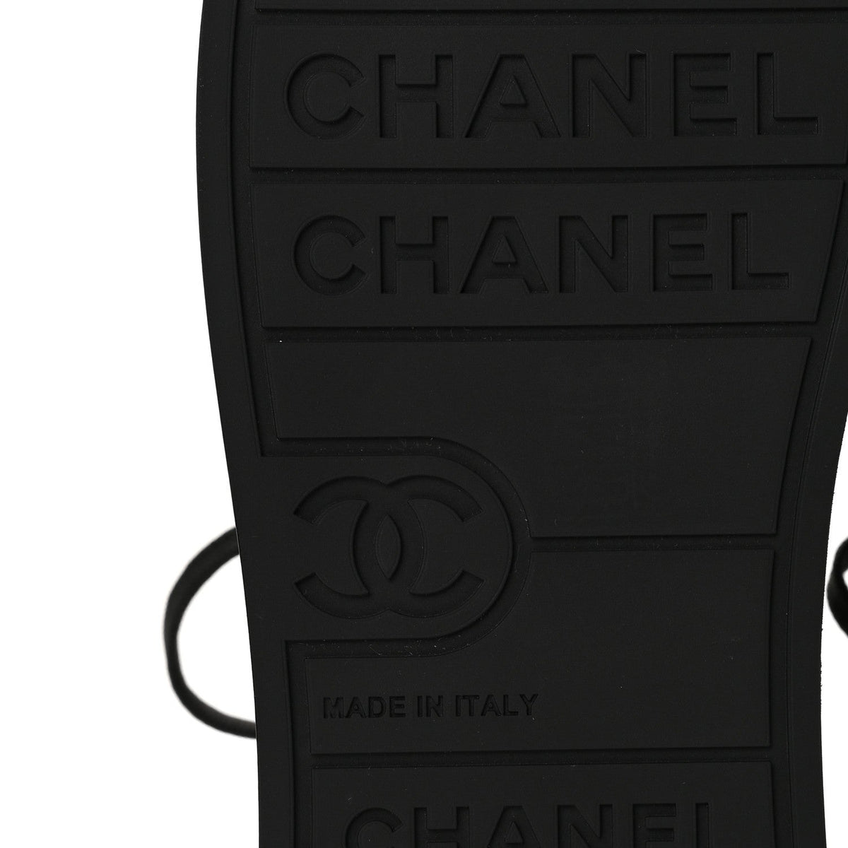 Chanel Lambskin Printed Logo Women's Shoes