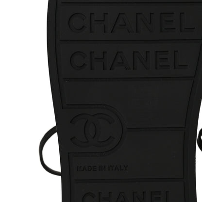 Chanel Lambskin Printed Logo Women's Shoes