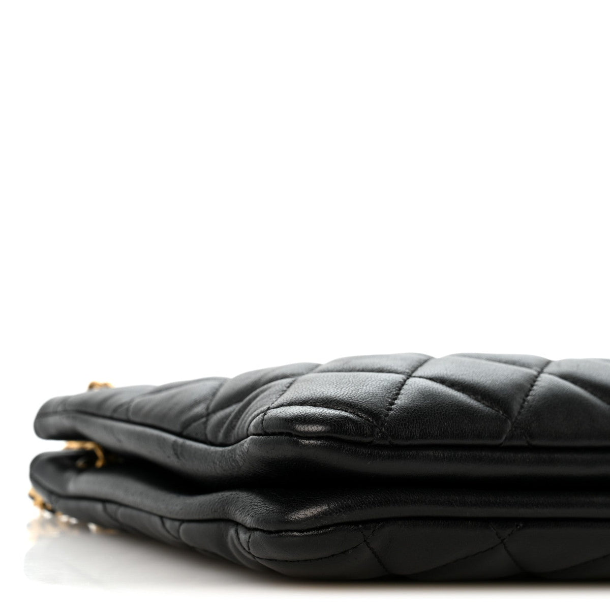 Quilted Lambskin Shoulder Bag - Black