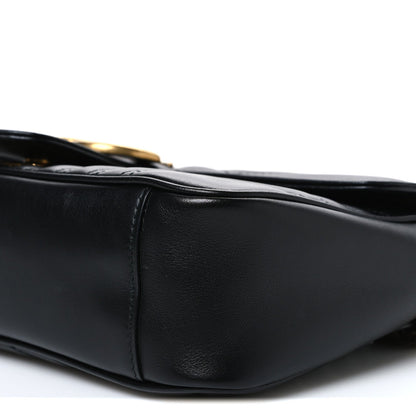Small Calfskin Shoulder Bag - Black