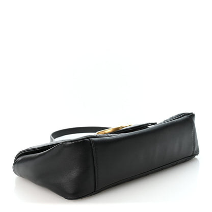 Small Calfskin Shoulder Bag - Black