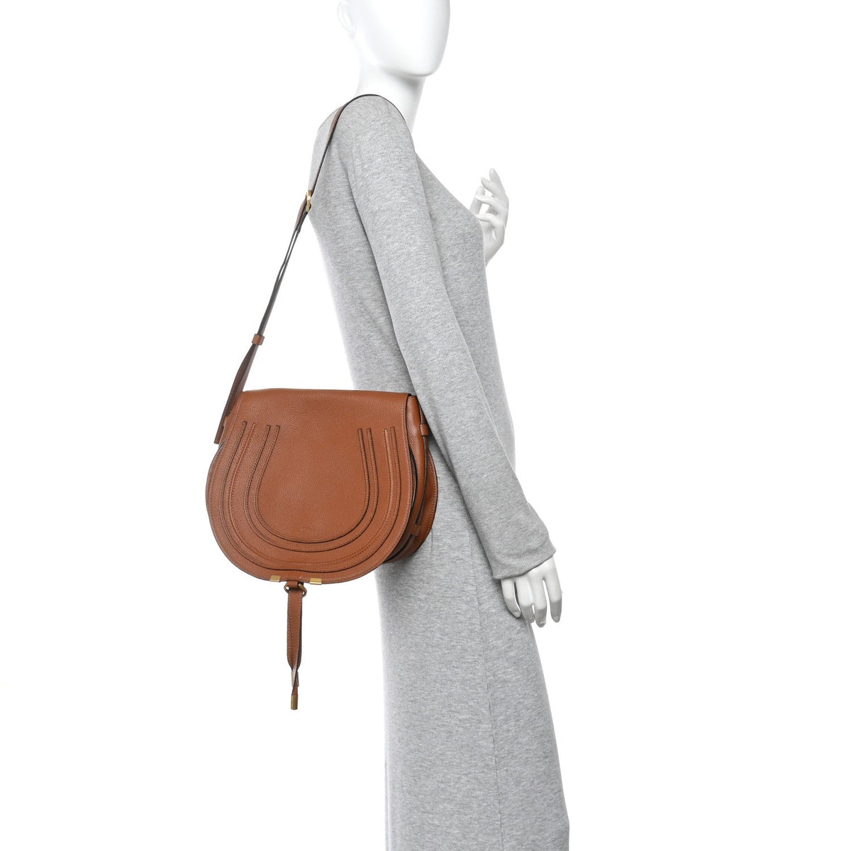 Medium Calfskin Crossbody Bag - Tan