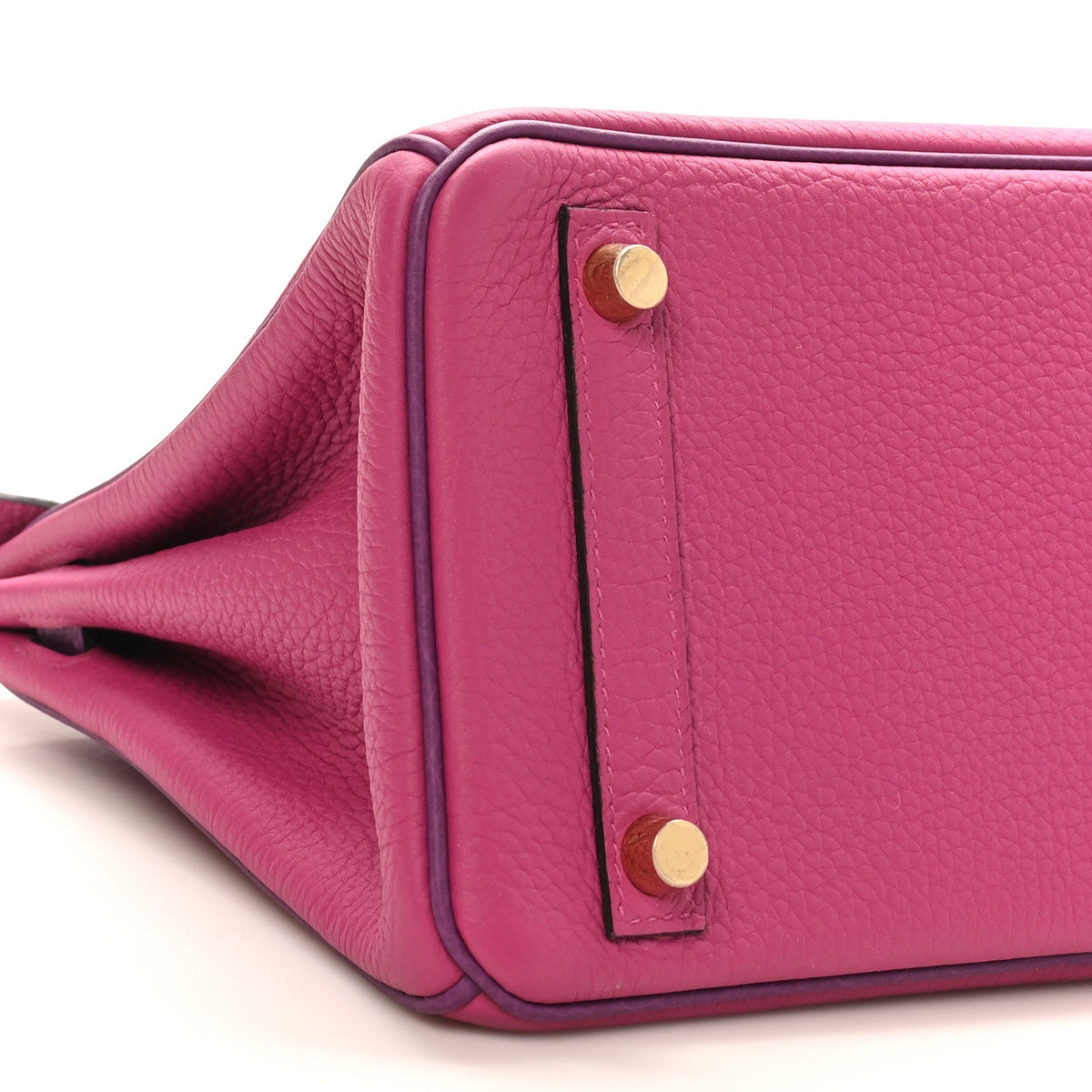 Togo Horseshoe Birkin 25 Rose Pourpre Ca Handbag