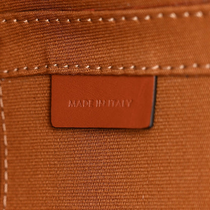 Medium Calfskin Canvas Handbag - Tan