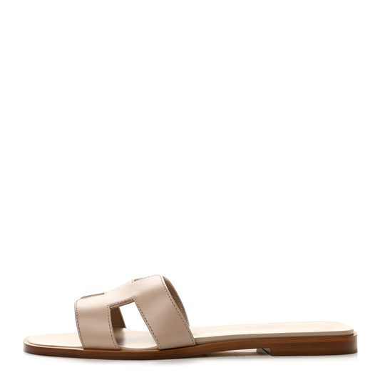 Box Calfskin Oran Sandals Camel