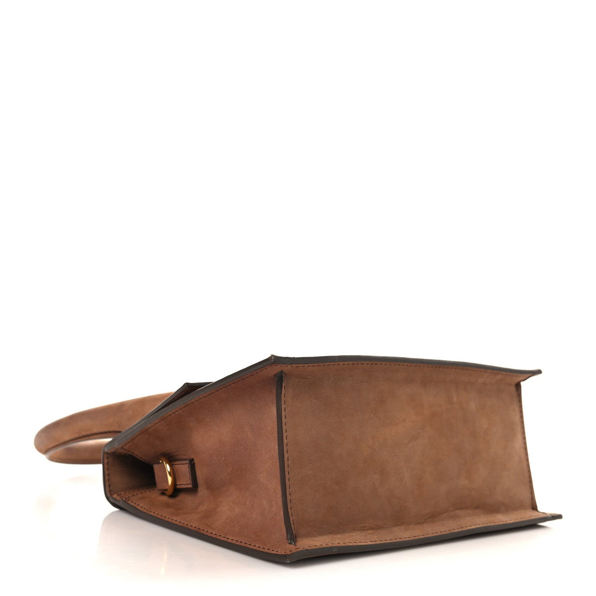 Suede Handbag - Brown
