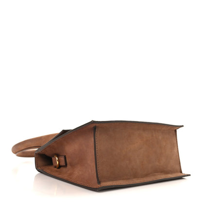 Suede Handbag - Brown