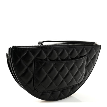 Lambskin Clutch Bag - Black