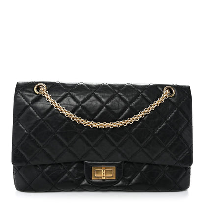 Quilted Calfskin Flap Shoulder Bag - Black