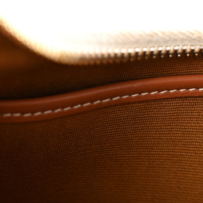 Calfskin Canvas Shoulder Bag - White