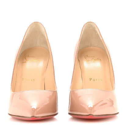 Christian Louboutin Patent Women's Pigalle 100 Pumps 35 Nude