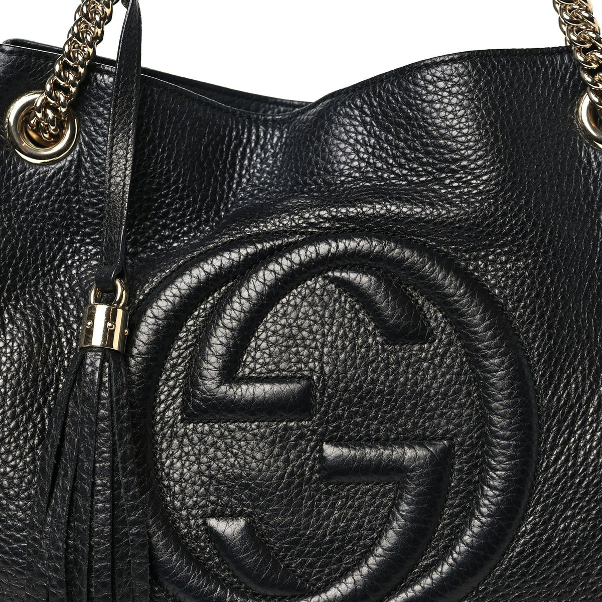 Medium Calfskin Shoulder Bag - Black