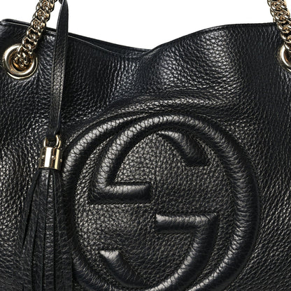 Medium Calfskin Shoulder Bag - Black