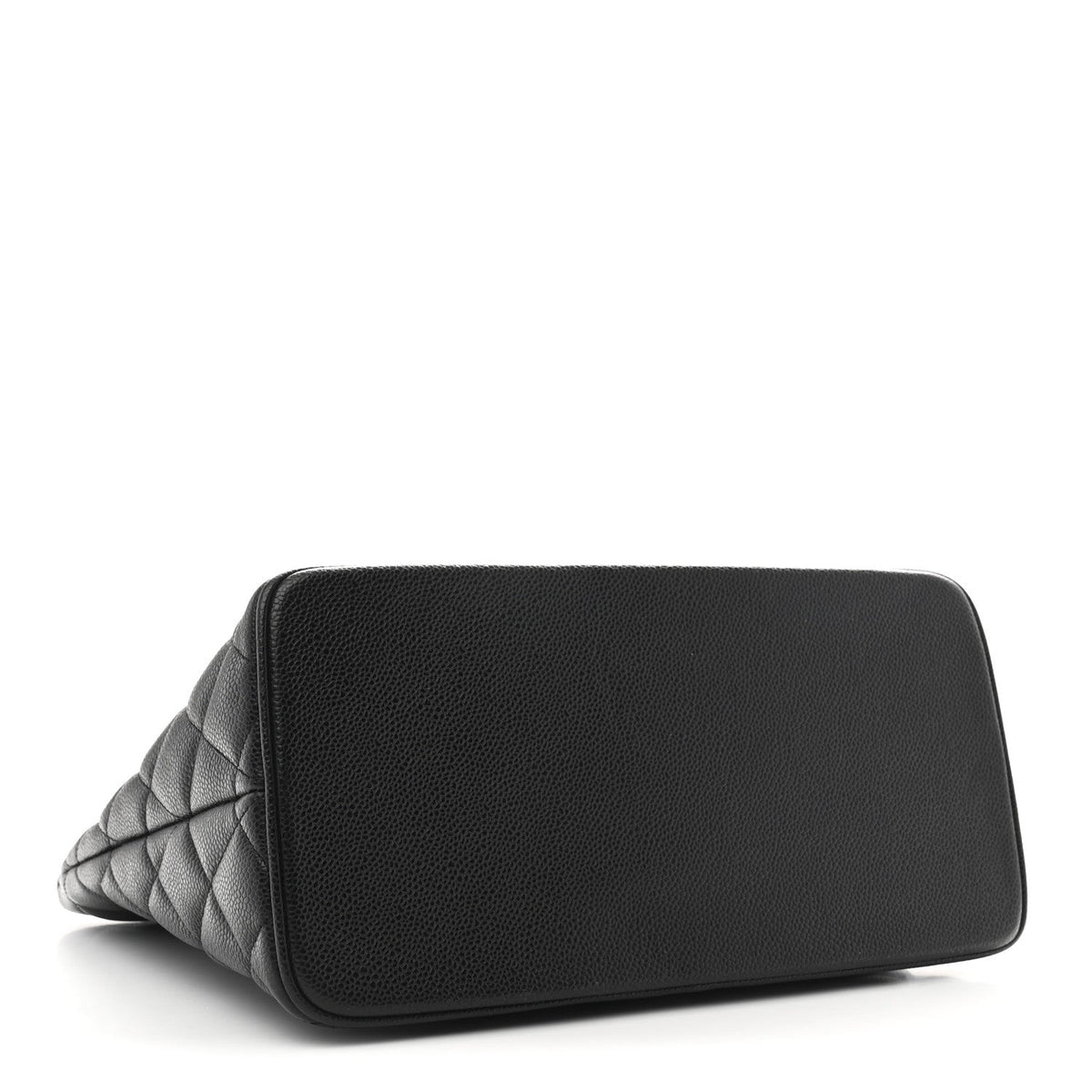 Quilted Caviar Tote Bag - Black