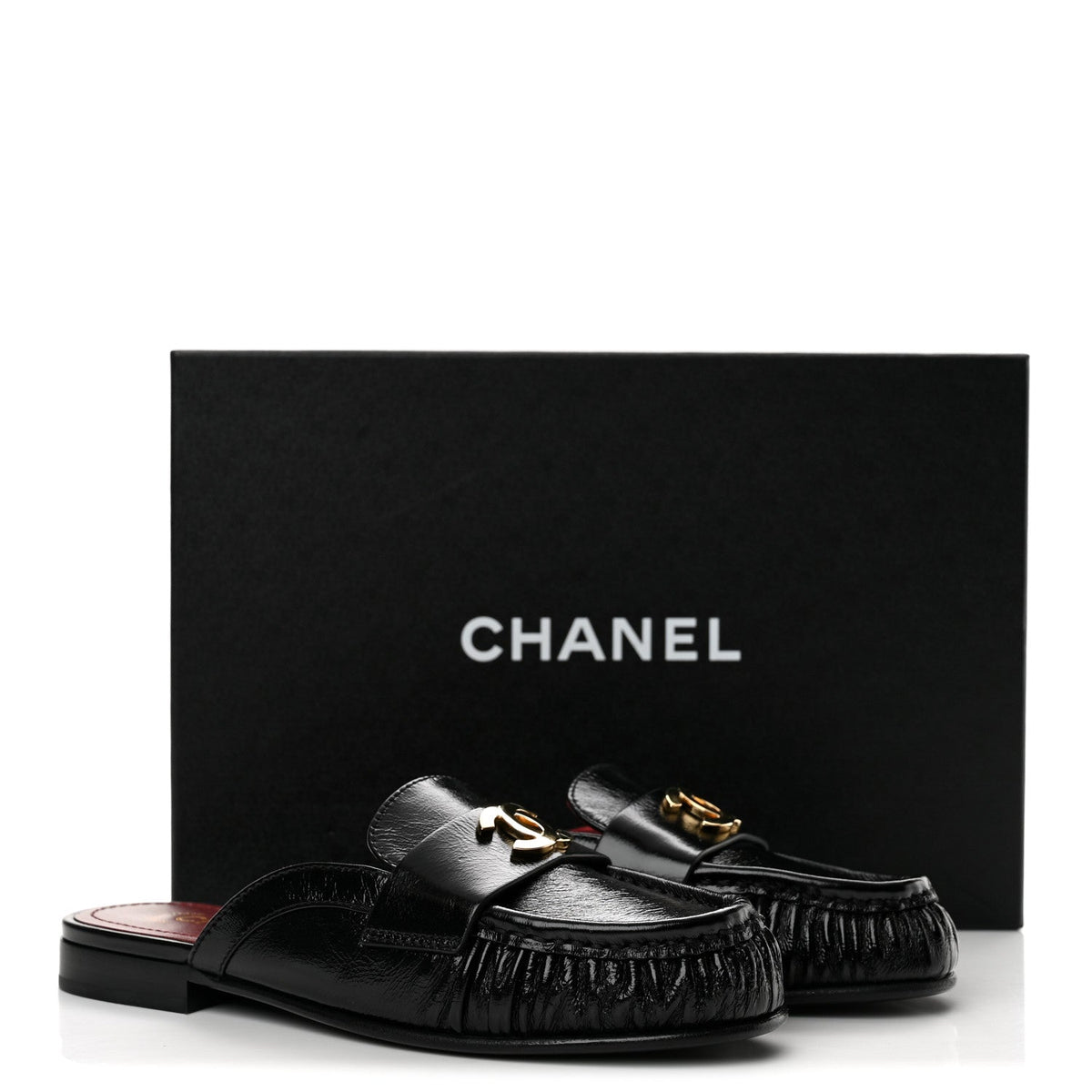 Chanel Shiny Crumpled Lambskin CC Women's Shoes