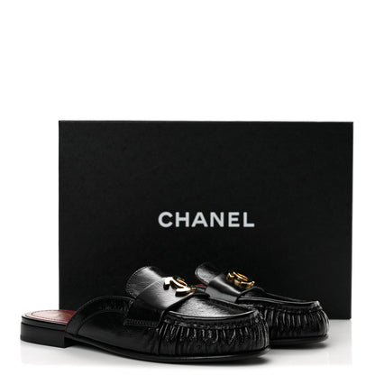 Chanel Shiny Crumpled Lambskin CC Women's Shoes