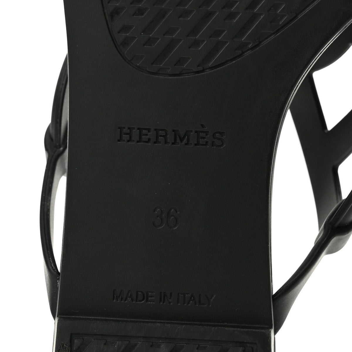 Hermès Rubber Women's Egerie Sandals 36 Black