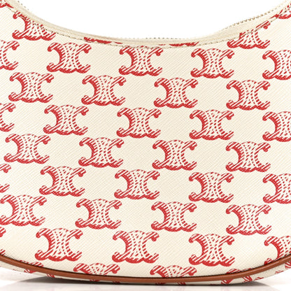 Calfskin Canvas Shoulder Bag - Red