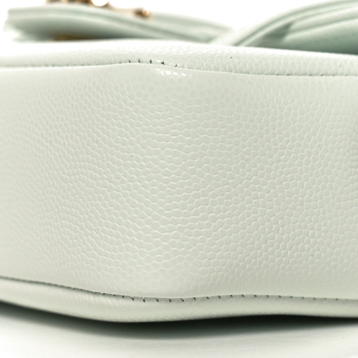 Mini Caviar Shoulder Bag - Light Blue