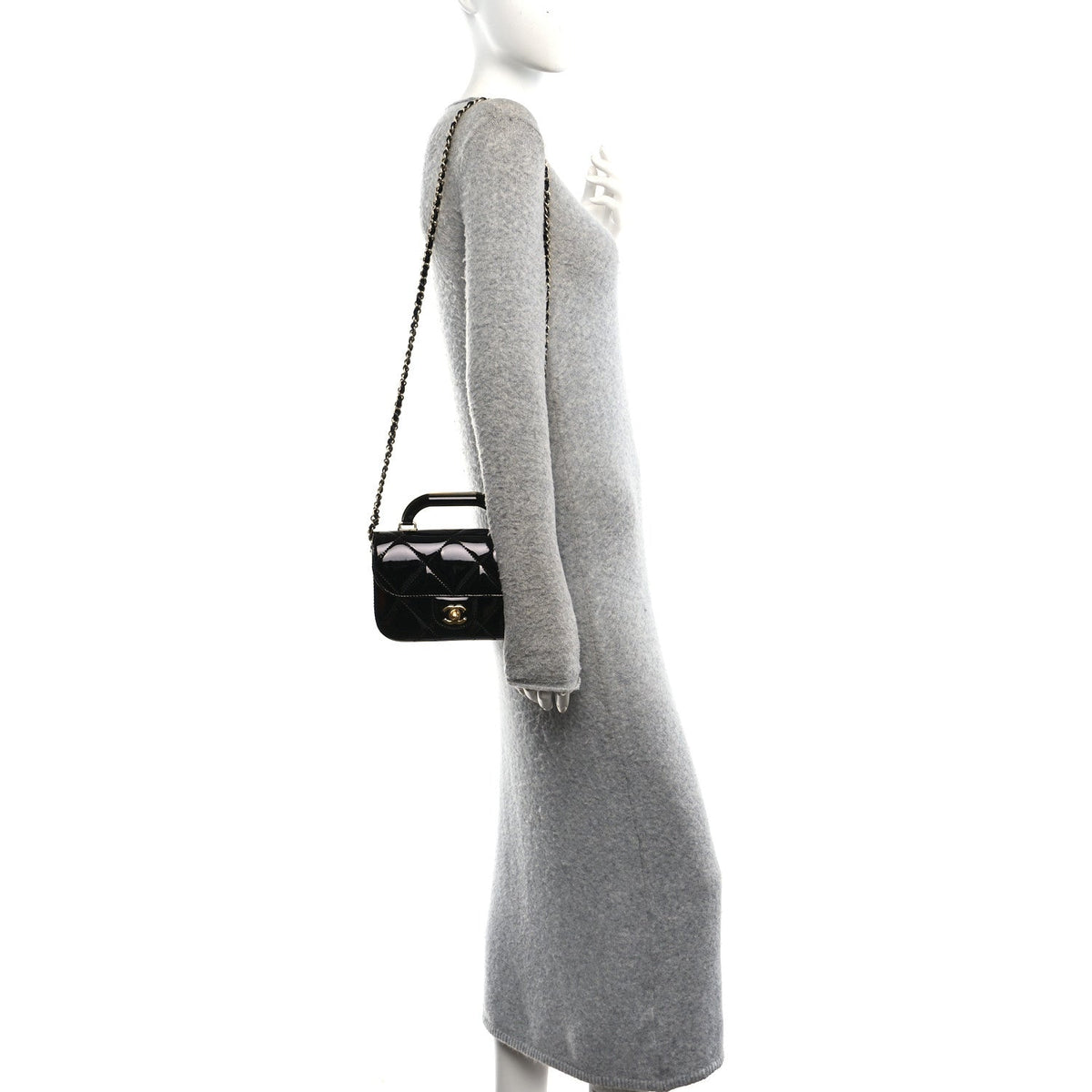 Mini Calfskin Clutch Bag - Black