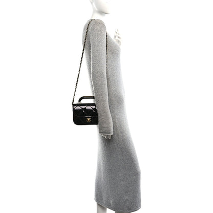 Mini Calfskin Clutch Bag - Black