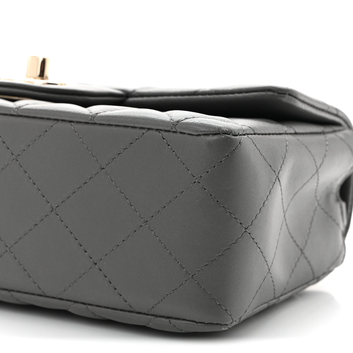 Mini Quilted Lambskin Flap Shoulder Bag - Tan