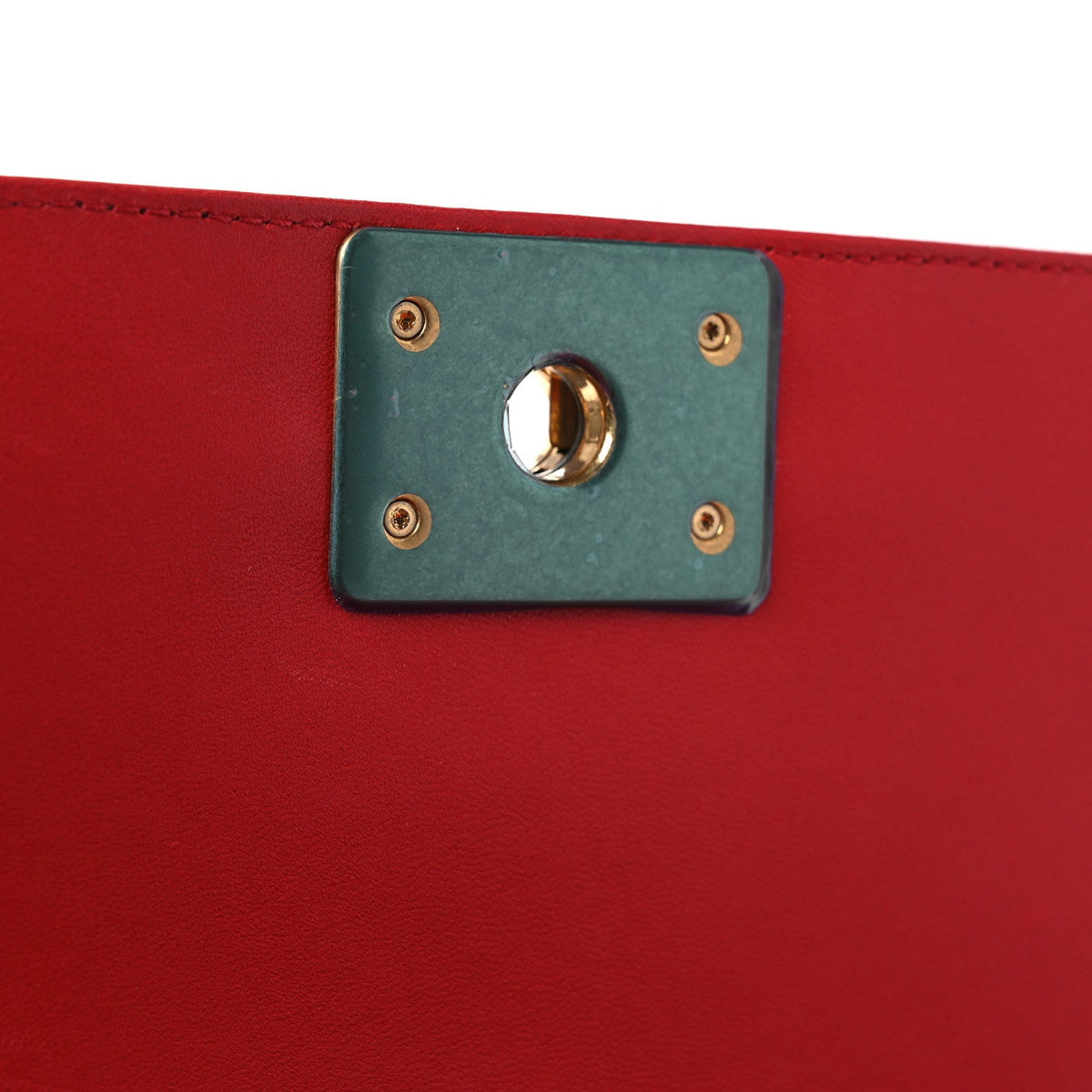 Medium Lambskin Flap Shoulder Bag - Red
