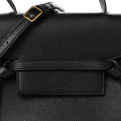 Nano Calfskin Belt Bag - Black