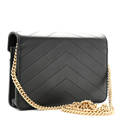 Mini Calfskin Wallet Bag - Black