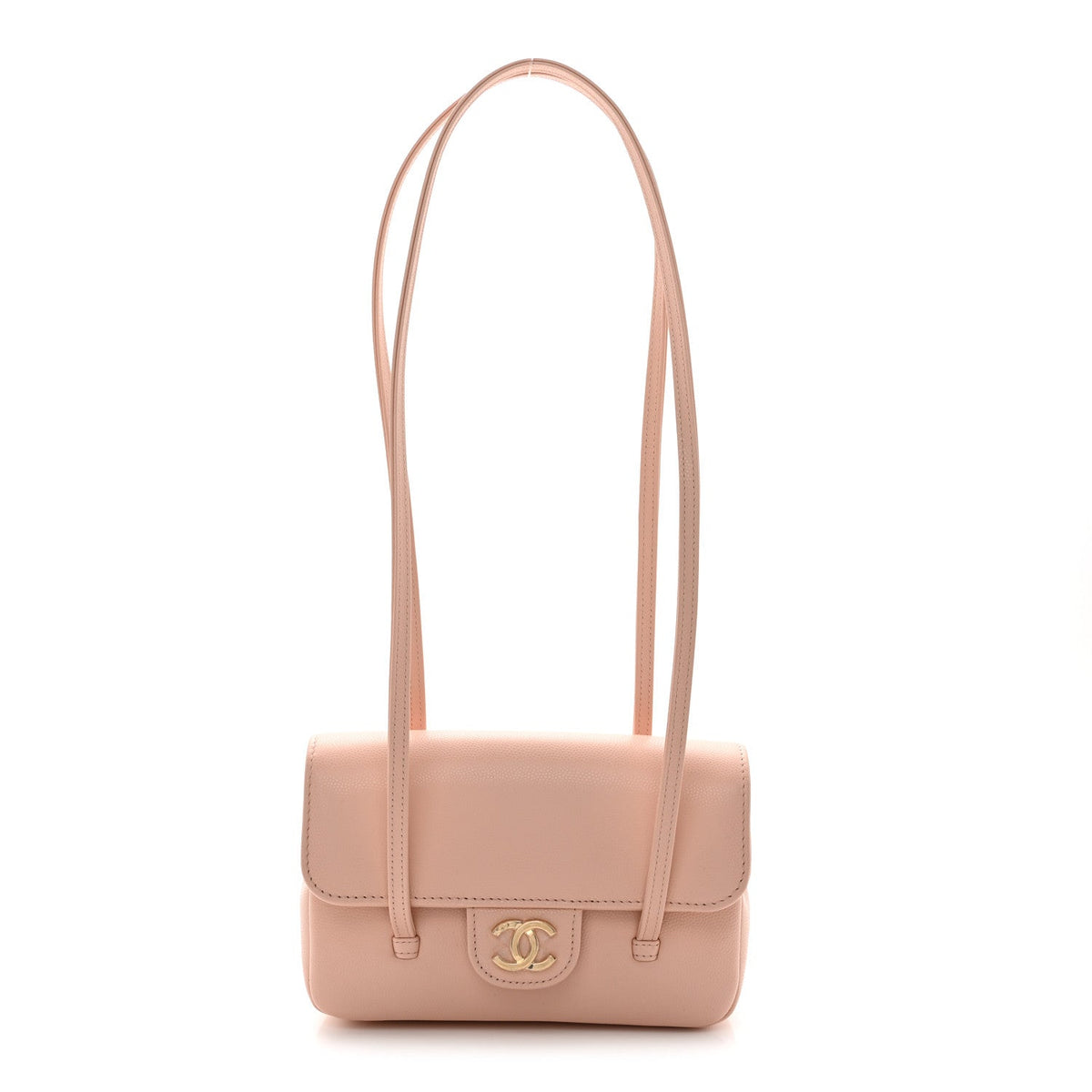 Mini Caviar Shoulder Bag - Pink