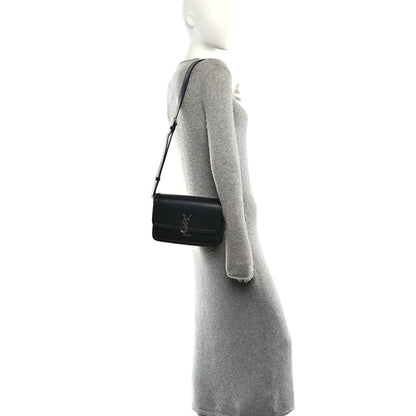 Medium Calfskin Satchel Bag - Black