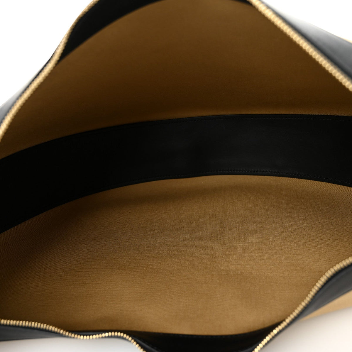 Calfskin Canvas Hobo Bag - Beige