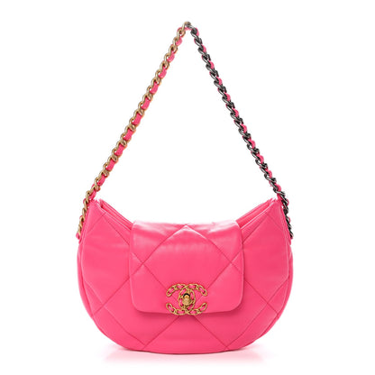 Quilted Lambskin Hobo Bag
