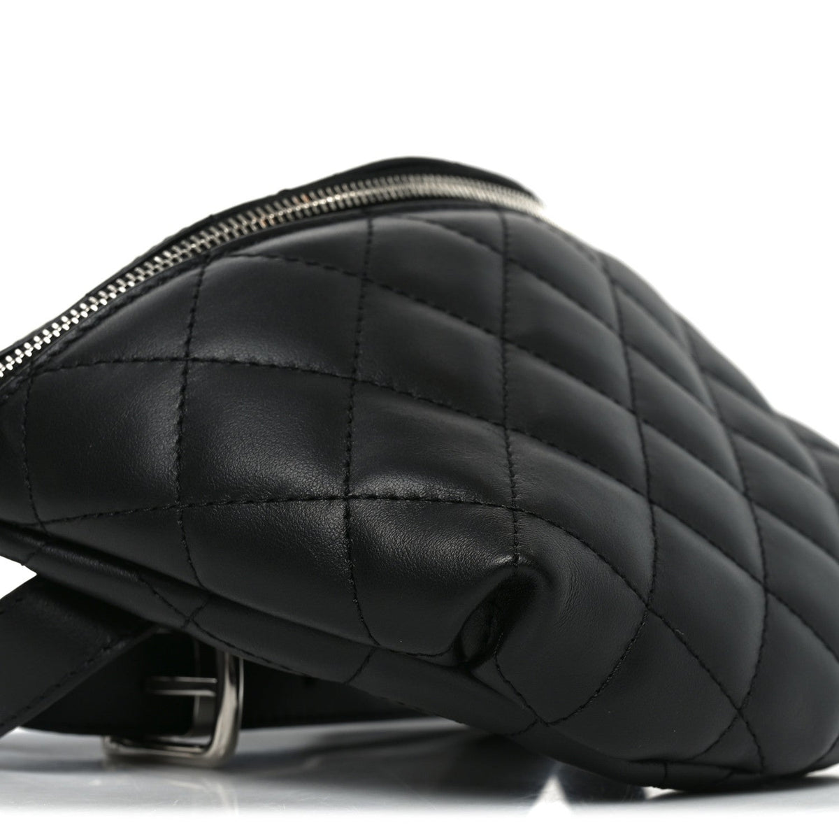 Quilted Calfskin Belt Bag - Black