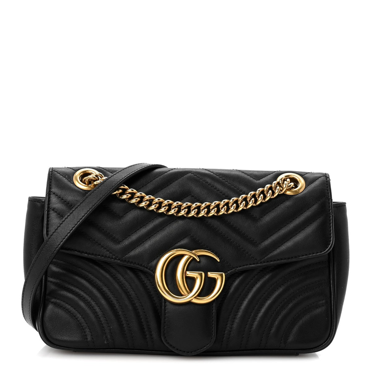 Small Calfskin Shoulder Bag - Black