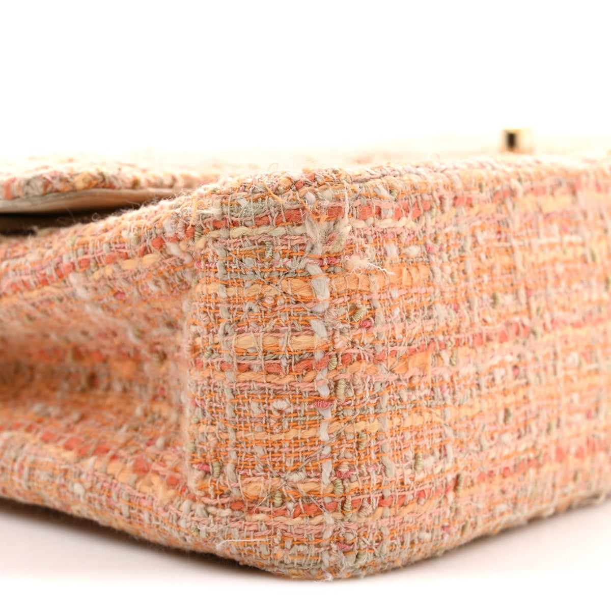 Medium Quilted Flap Shoulder Bag - Beige