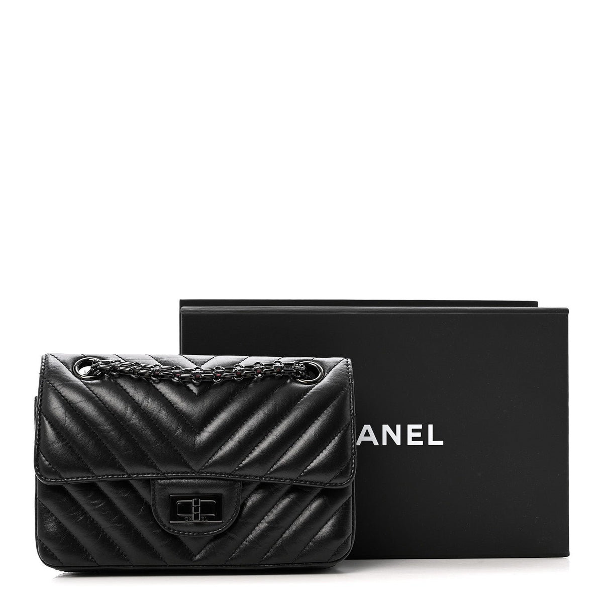 Mini Quilted Calfskin Flap Shoulder Bag - Black