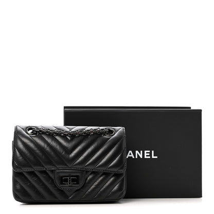 Mini Quilted Calfskin Flap Shoulder Bag - Black