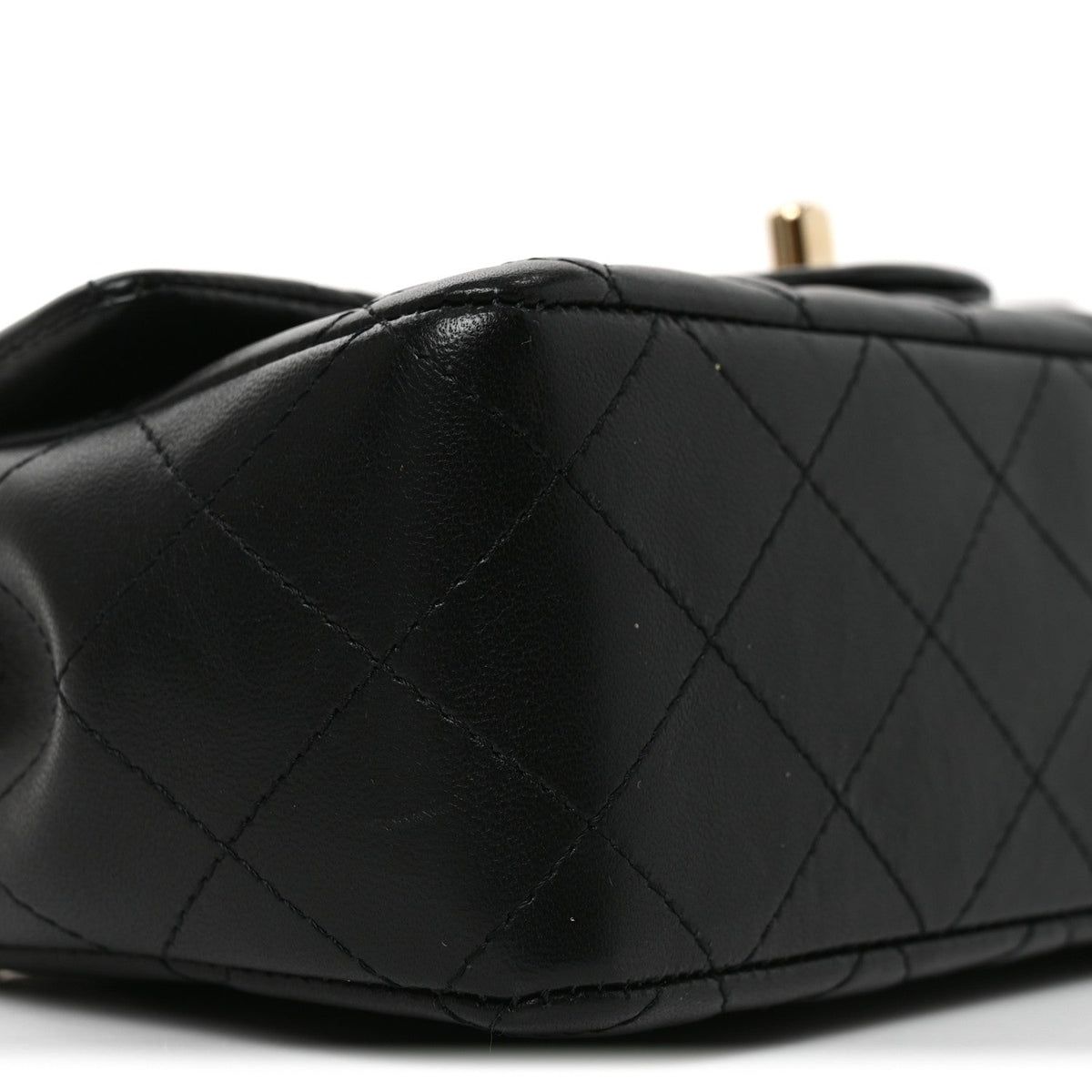 Mini Quilted Lambskin Flap Shoulder Bag - Tan