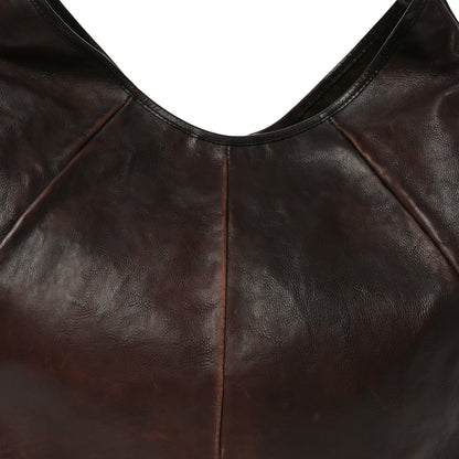 Medium Leather Handbag - Brown