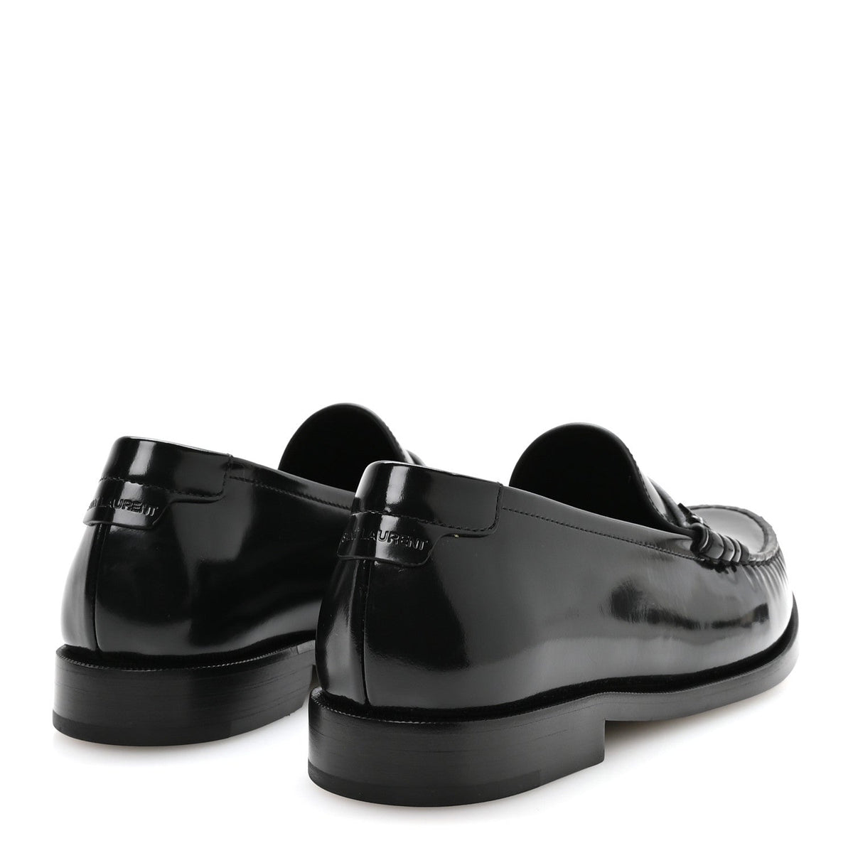 Saint Laurent Lux Calfskin Men's Le Loafer 15 Moccasins 40 Black