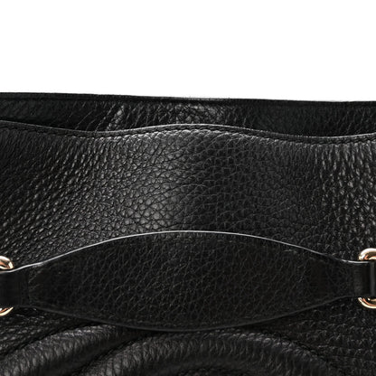 Medium Calfskin Shoulder Bag - Black