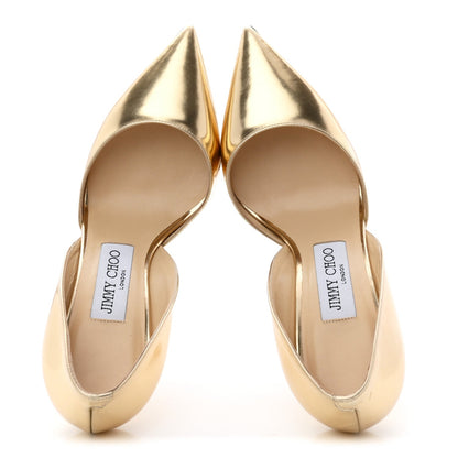 Jimmy Choo Mirror Calfskin Women's Darylin 100 Pumps 35 Gold