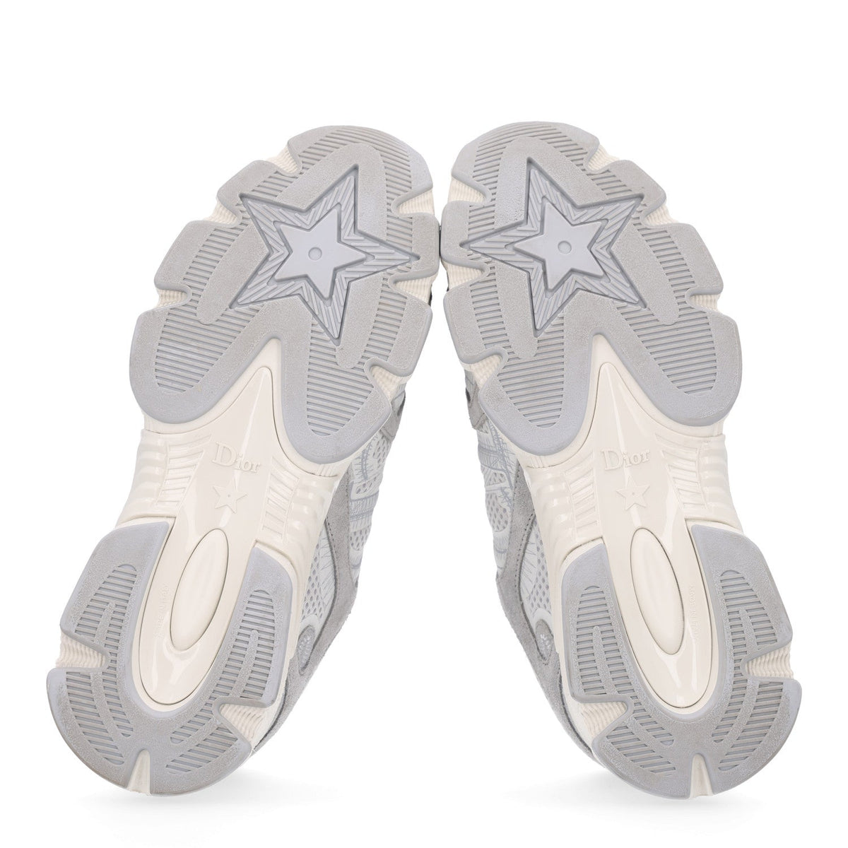 Christian Dior Mesh Suede Women's Chrono Sneakers 38.5 Grey